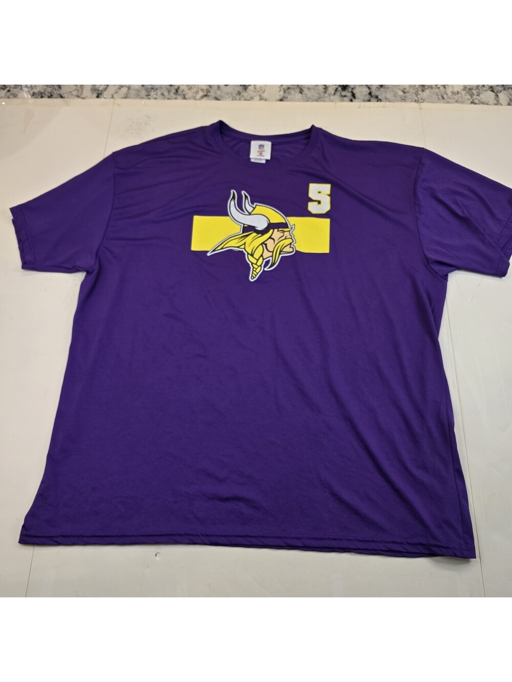 NFL Team Apparel Minnesota Vikings NFL Purple Shirt, Bridgewater #5, Size 2XL